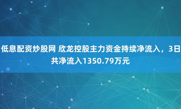 低息配资炒股网 欣龙控股主力资金持续净流入，3日共净流入1350.79万元